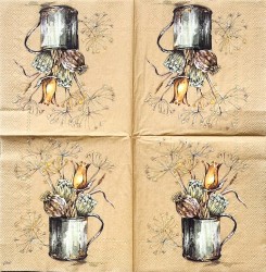 Paper Napkin Dry Flowers