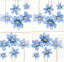 Paper Napkin Flowers blue